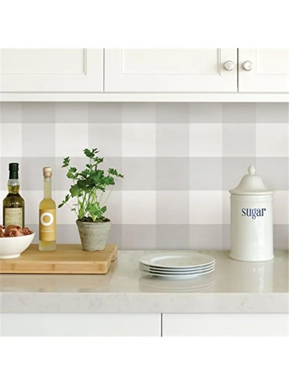 Gray Peel Stick Wallpaper Farmhouse Removable Vinyl Wall Paper Home Decor DIY